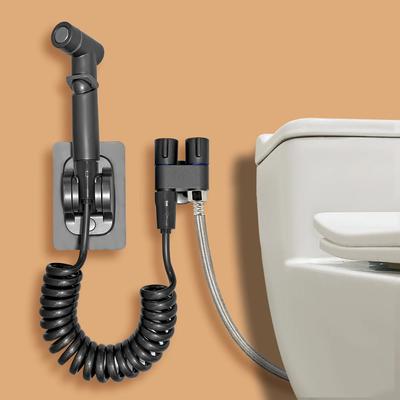 Bidet-WC-Sprüher-Set, Sprühwasser, Badezimmer, Handbidet-Sprüher, WC-Dusche, Doppelauslass, Eckventil, WC-Zubehör