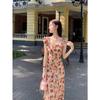French Retro Floral Dress Women's Summer 2026 New Flying Sleeves Design Feeling Waist and Thin A-shaped Long Dress