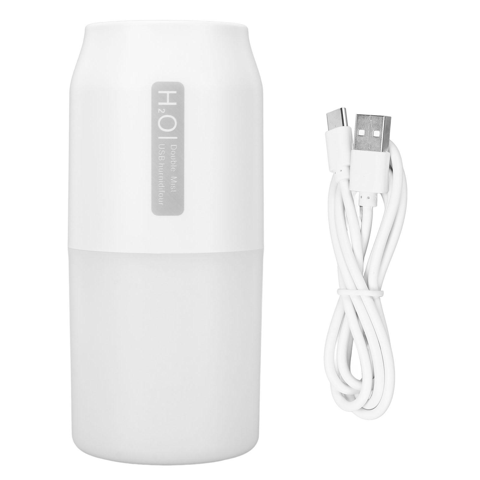 

Mini Humidifier 280ml Two Spray Modes 10dB Low Noise Portable USB Humidifier with Night Light for білий