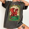 Red Dragon Vintage Shirt Comfort Colors® Fantasy Medieval Mythical Creature Gothic Fantasy Art Gift
