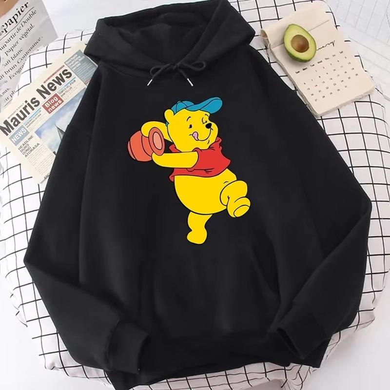 Kawaii Winnie Pooh Bear Printed Hoodie Fashion Autumn Men and Women Casual Long Sleeve Streetwear Sweater Harajuku Pullover Top