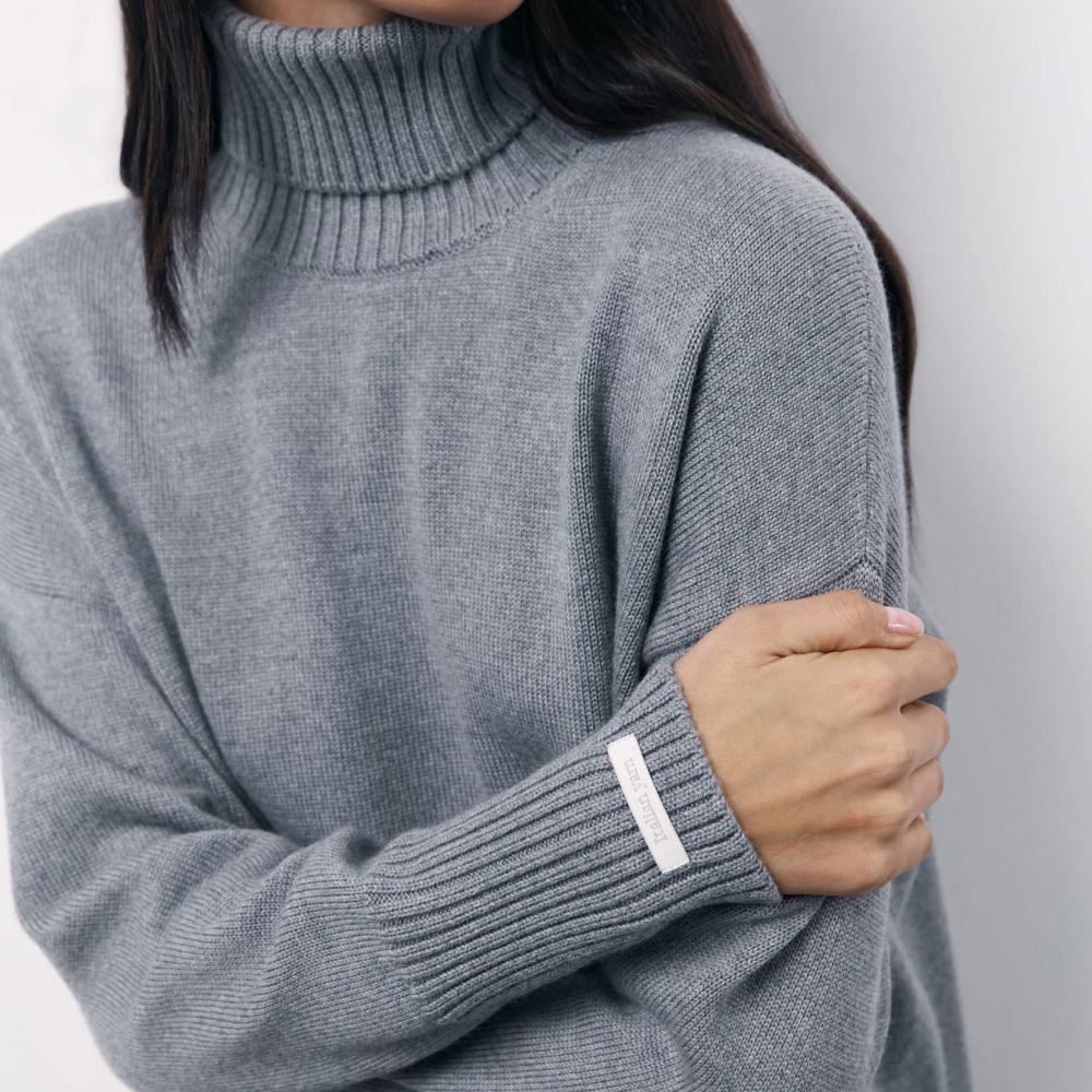 IHUASU Женский модный повседневный однотонный осенне-зимний свитер с длинным рукавом — фото 4