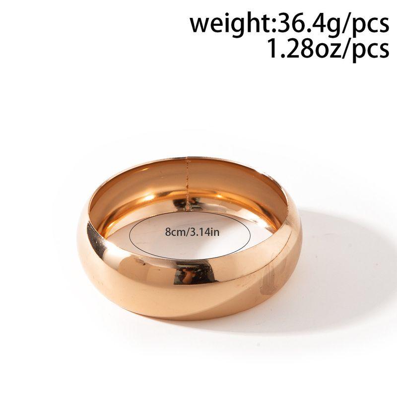 Bohemian European and American Designer Exaggerated Glossy Niche Retro Summer Vacation Resin Wide Bracelet Jewelry Set Gold