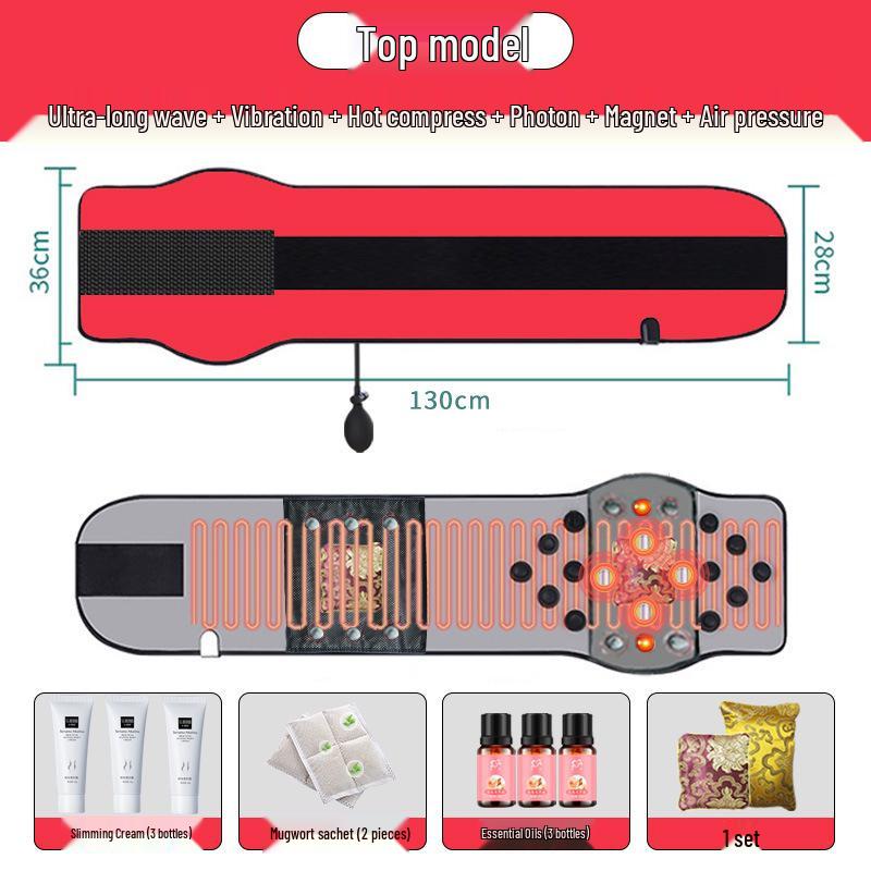 Ultra-Long Wave Hot Compress Waist Belt: Abdominal Heating, Uterine Warming, Vibration & Fat Burning Slimming Device