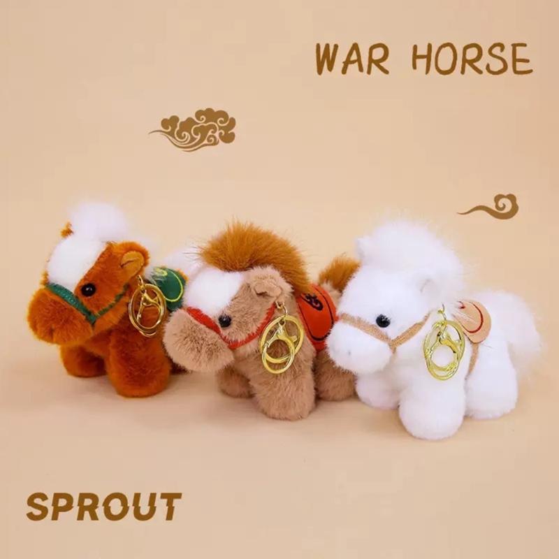 Soft Stuffed Horse Keychain Pendant Small Hanging Oranment For Travel Or Daily Life Gift For Friend Backpack Decoration