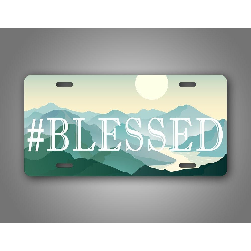 1PC Christian Mountain Outdoor Metal Sign Customizable Memorial Decor for Auto Wall
