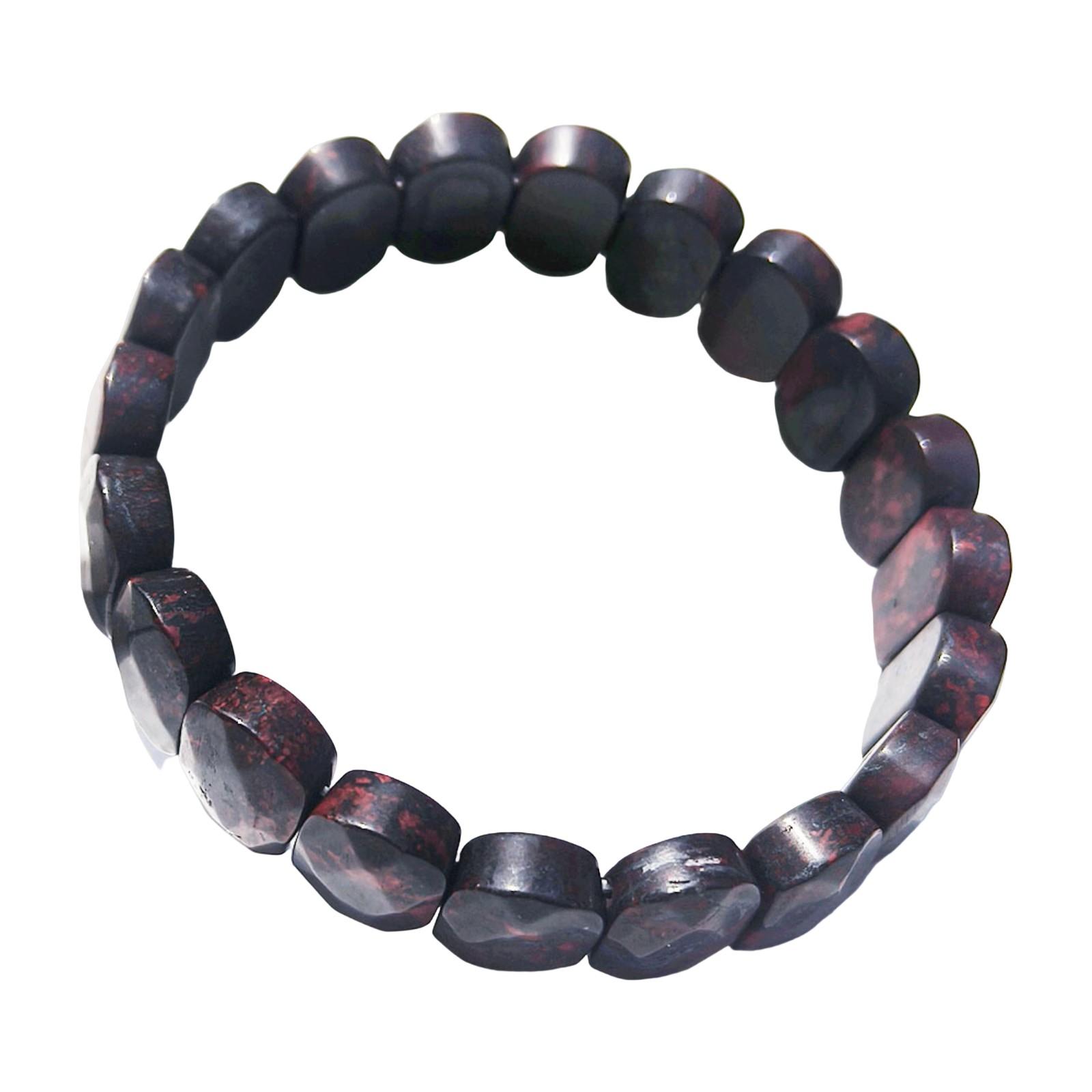 

Браслеты из натуральных камней с квадратными бусинами, аметист, розовый кварц, прямоугольный браслет для женщин One Size