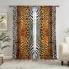 Set Of 2 Leopard Print Curtains Suitable Bedroom Living Room Kitchen Decoration Home Window Made Polyester Great Treatment