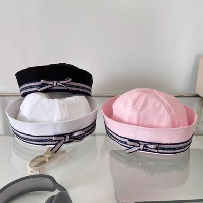 Flip Brim Marine Captain Cap White Navy Spring Summer Berets New Navy Hat  Women