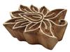 Decorative Textile Printing Blocks Floral Pattern Hand Carved Wooden Stamps