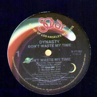 

12inch Record DYNASTY - Don t Waste My Time V71161 Solar 1988 US Soul/Funk Used