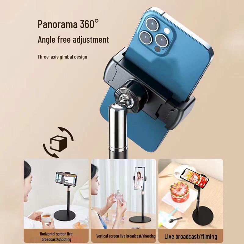 Height-Adjustable Metal Stand for iPad/Tablet - Portable & Retractable