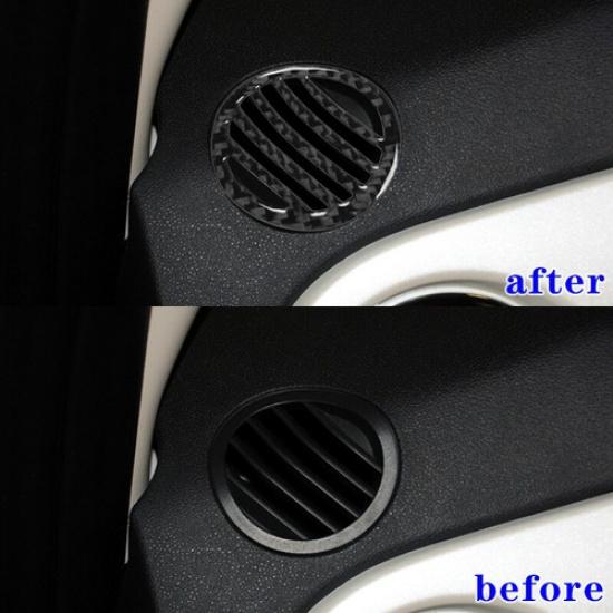 Carbon Fiber Interior Defogger Air Vent Panel Cover Trim For Fiat 500 2012-2015