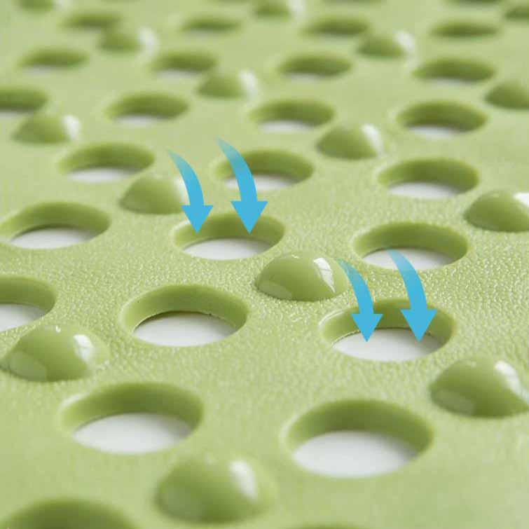TPR Non-Slip Bath Mat with Suction Cups Shower Bathtub Mat Anti-Fatigue Bathroom Floor Mat Massage Foot Pad