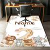 Custom Name Animals Printed Carpet,Rug for Office Chair Living Room Bedroom Kitchen Room Decor Gifts.
