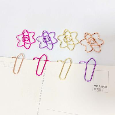 100pc Lotus Metal Paperclip Cute Flower Design Office Learning Bookmark