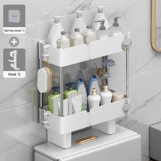 Storage Rack Toilet Tank Organizer Large Capacity Strong Load-bearing Waterproof
