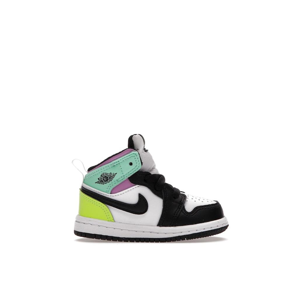 Air Jordan 1 Mid TD Pastel Baby Sneakers White Volt Green-Glow 640735-175