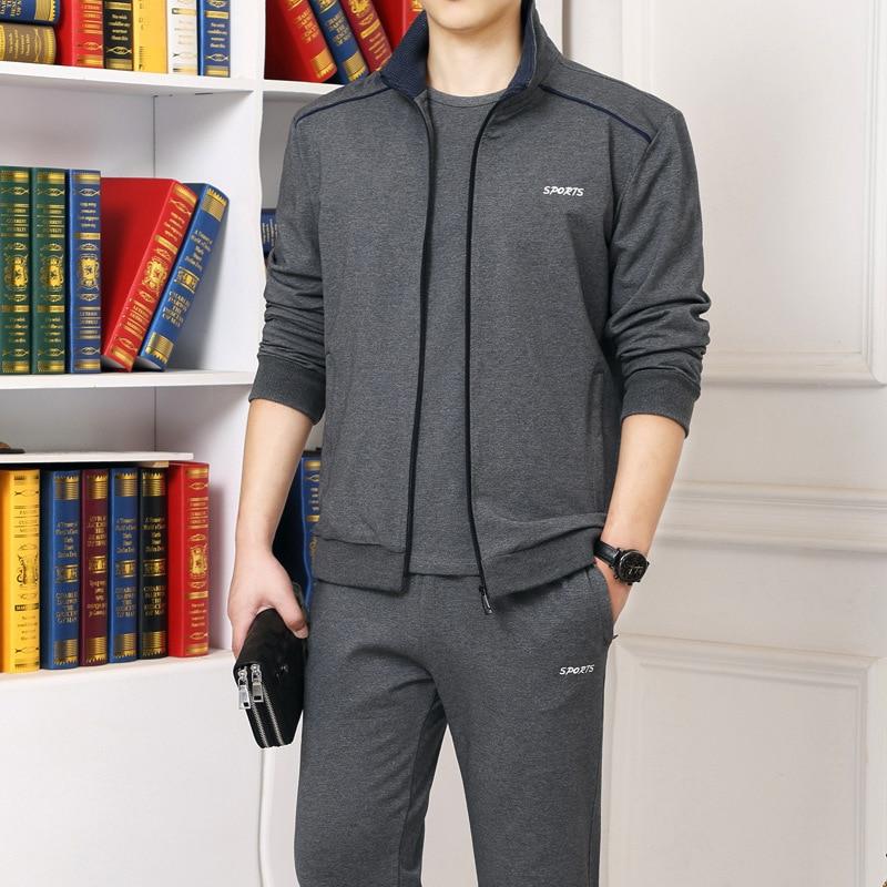 Fashion Running Sets Sport Suit Sportswear Sweatshirt +Sweatpants Mens Clothing 2 Pieces Sets Tracksuit Jogging Suits
