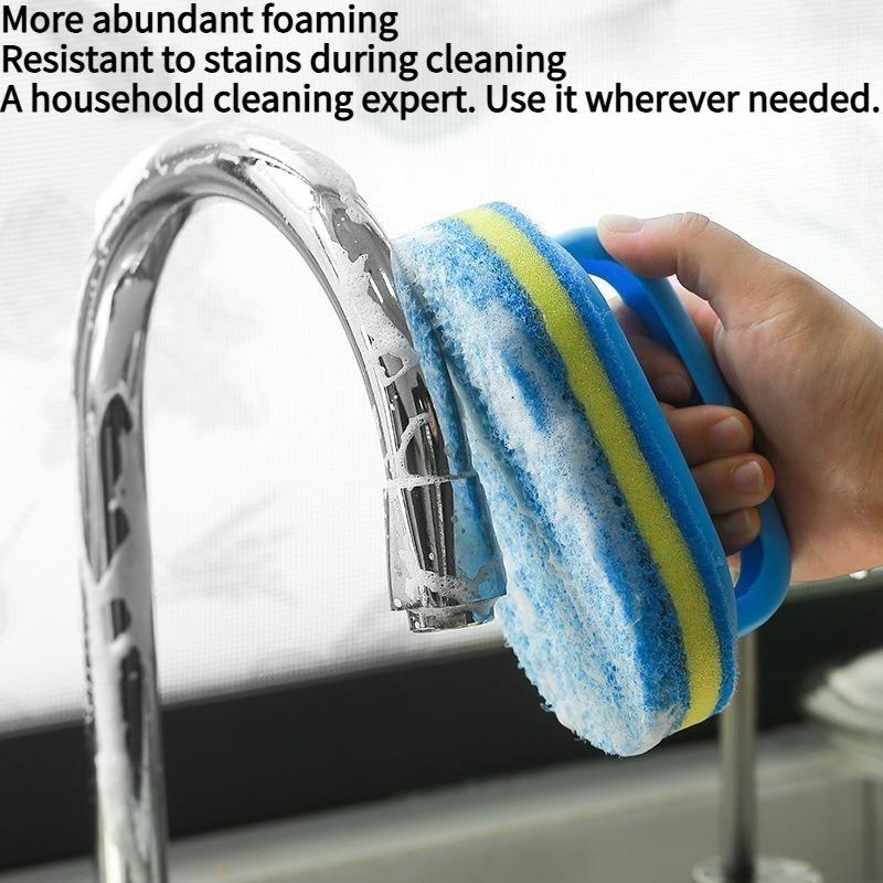 1PC with handle sponge wipe kitchen cleaning enlarged thickened cleaning tile bathroom brush pot brush pool brush