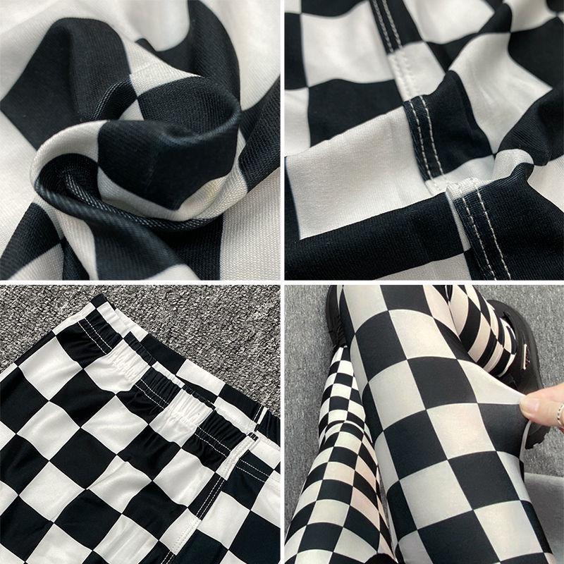 2025 Plaid High-Waist Stretchy Skinny Leggings for Women - Trendy Outerwear
