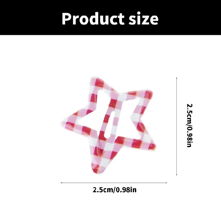10lots Eye Catching Lattice Star Hairpin Children Cartoon Unisex Hair Clip for Enhancing Hairstyles In Various Settings