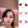 Love Heart Headband Plush Hairband Female Hairhoop Festival Gathering Headpiece Valentine Love Hairband Hair Decors