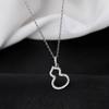 S925 Sterling Silver Gourd Pendant Necklace - Niche Design with Diamond Inlay for Women