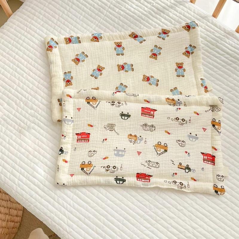 Infant Pillow for Newborns Cotton Baby Crib Accessory Nursery Decors Breastfeeding Support Cushion with Dotted Backing