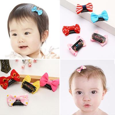 Mini Bow Barrettes Baby Girls Floral Hair Clips Kids Hairpins Hair Accessories