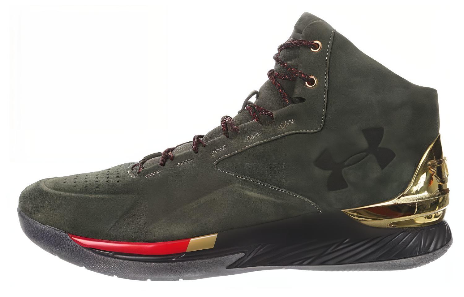 Under Armour Curry 1 Lux Mid Замша Городской Зеленый 1296617-330 44