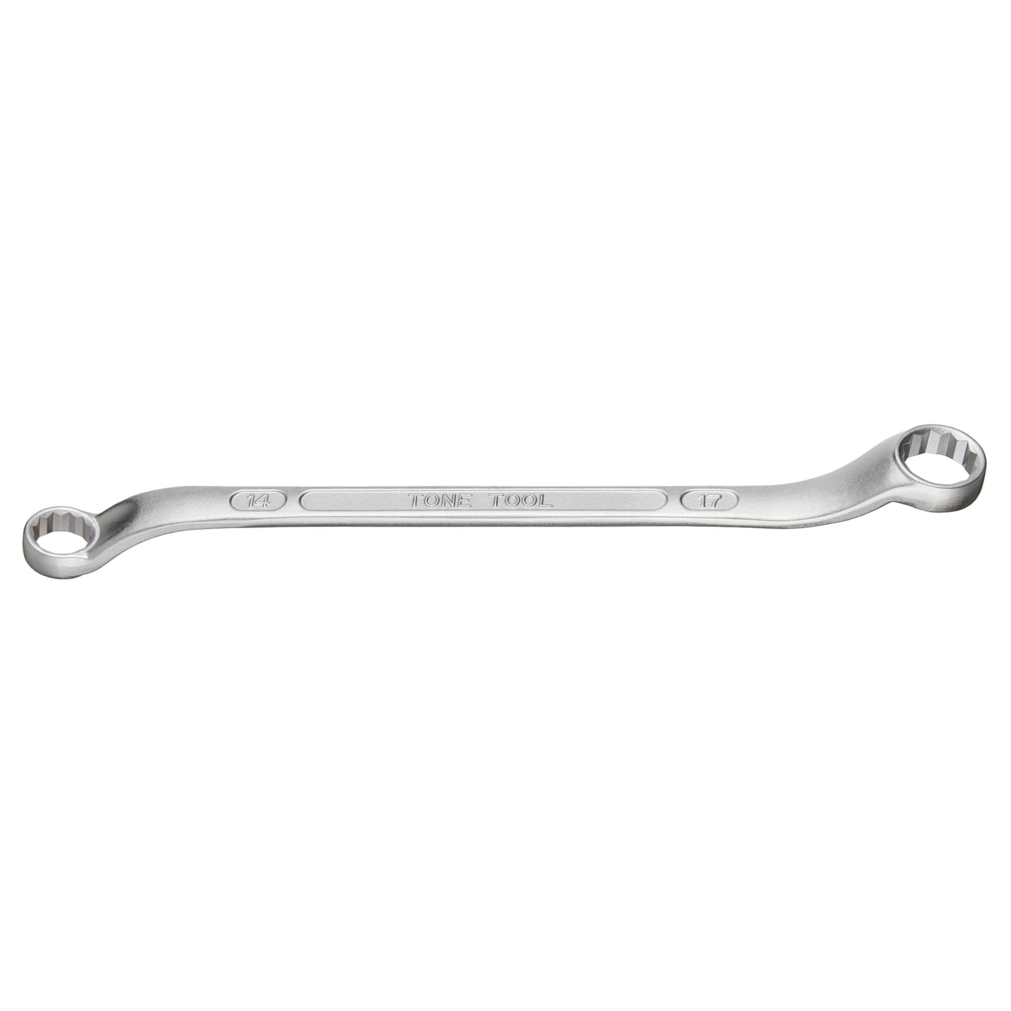 TONE Long Mechanic Combination Wrench x 14 x 17mm (45° 10°) M44-1417, (Wrench Size)