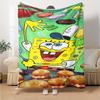 SpongeBob SquarePants Theme Printed Blanket - Perfect for Couch, Bed, Travel & Outdoor Use | Machine Washable, Cozy & Durable.