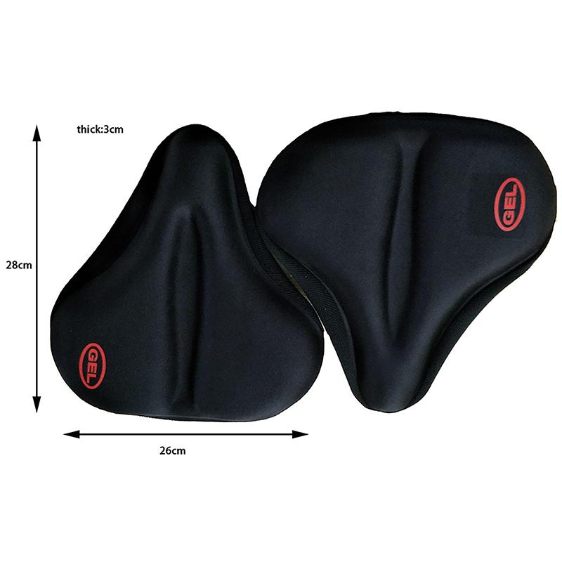 

Bigger And Wider Bicycle Silicone Cushion Cover Thicker Mountain Electric Bike Seat Cover Single Saddle Cover чёрный
