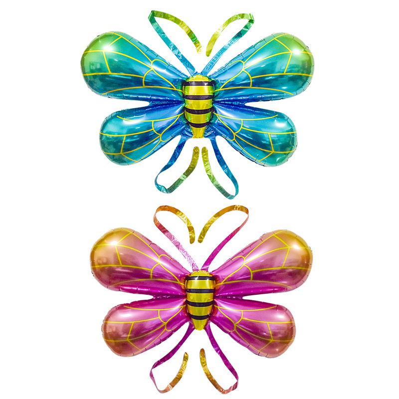 Children's Day First Birthday Bee Rocket Balloon Angel Ornament & Butterfly Wings Outdoor Photography Decoration