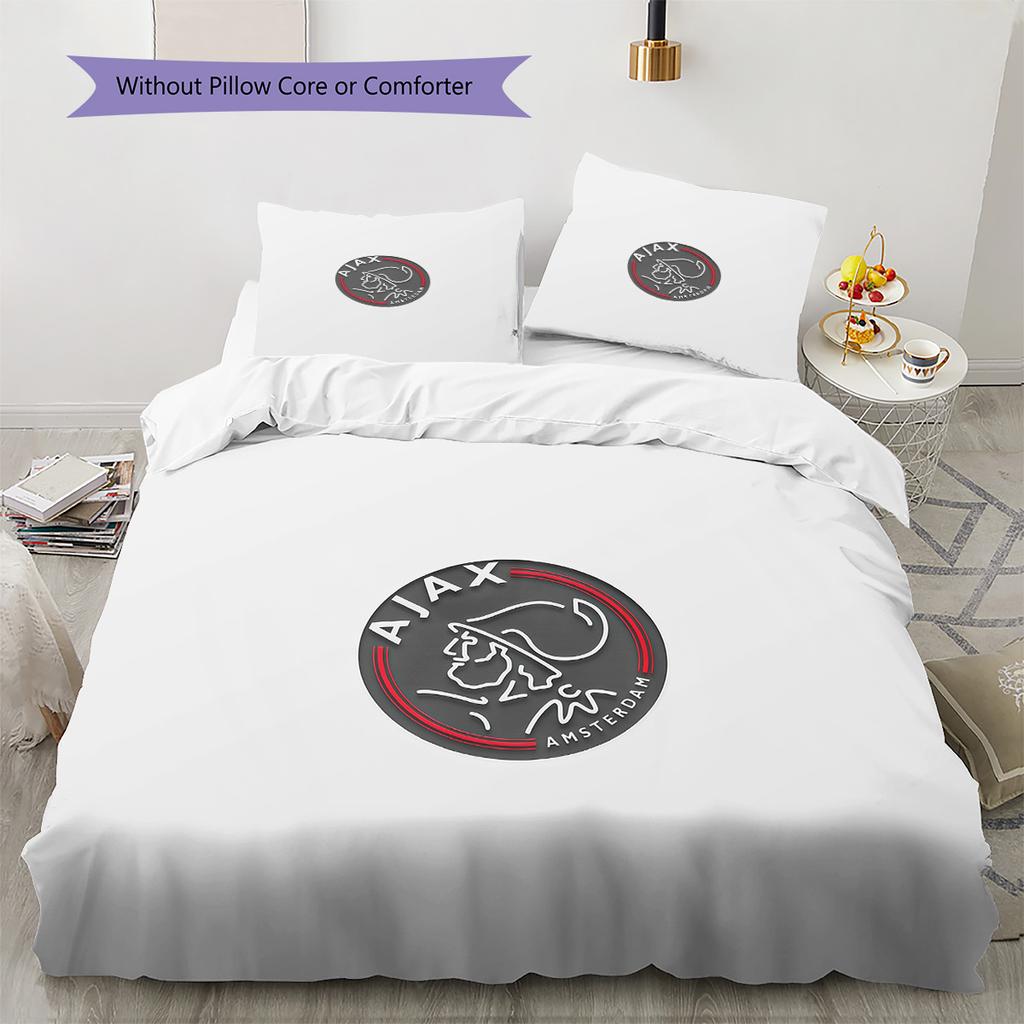 AFC Ajax Pattern Bedding Quilt Set  Home Decoration  Gift (1 * Duvet Cover + 2 * Pillowcase  Without Core)