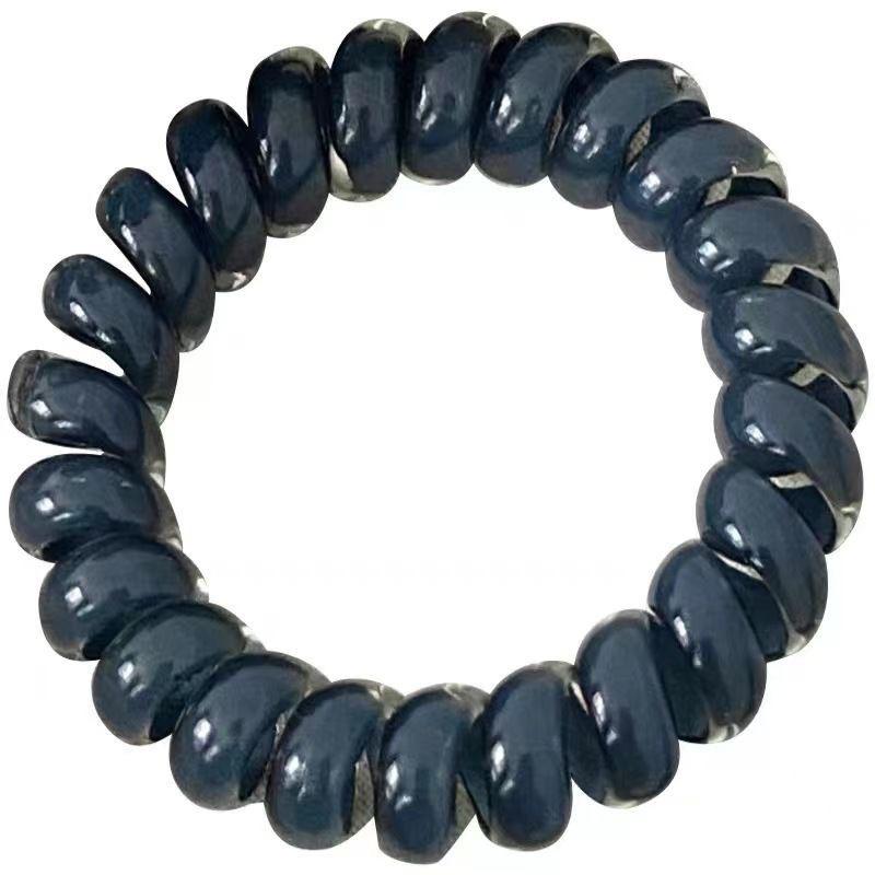 Wytrzymała Galaretkowa Bezszwowa Gumka do Włosów w Kształcie Sprężynki Telefonicznej - Wszechstronna, Świeży Styl Wiosennej Sprężynki do Letnich Kucyków