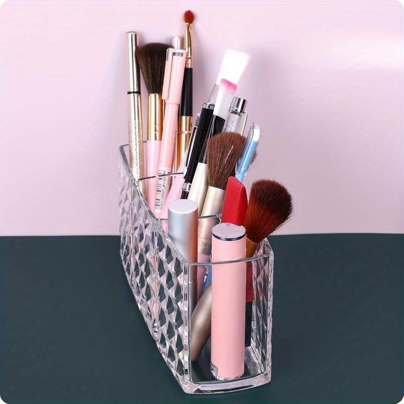 1pc Clear Acrylic Makeup Brush Holder Desk Cosmetic Organiser Lipstick Brush Storage Lipstick Brush Storage Holder Pencil Case