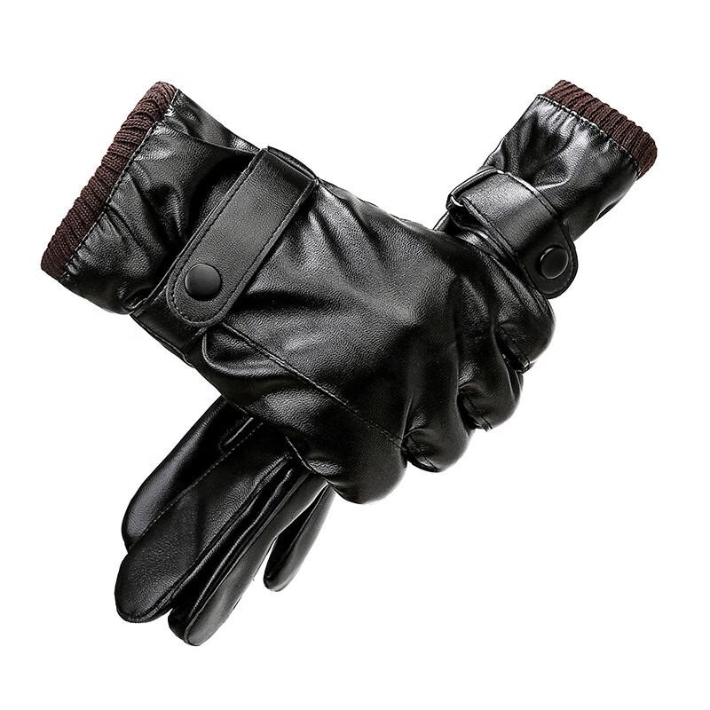 ZHENYUEQI Winter Waterproof Touchscreen Leather Gloves One Size