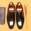 Britische Business Casual Lederschuhe Herren Echtes Leder Erste Schicht Rindsleder Weiches Leder Lackleder Glänzend Formale Außenhandel Herrenschuhe