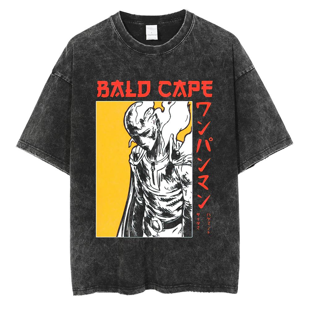 Tricou Imprimat Anime ONE PUNCH-MAN Saitama Bărbați Femei Tricouri Bumbac Spălat Tricou Supradimensionat Harajuku Masculin Manga Vintage