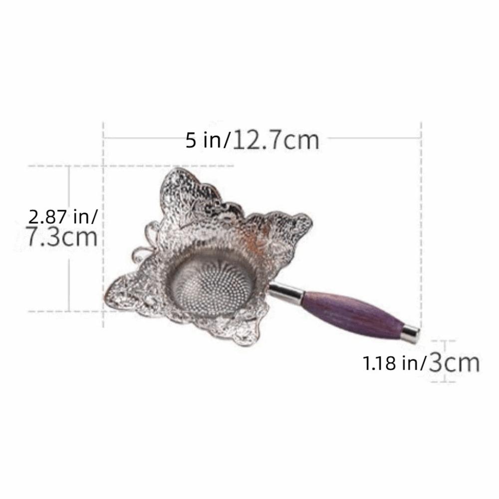 Mesh Filter Sieve Butterfly Tea Filter Vintage Zinc Zinc Alloy Tea Infuser Teaware Tea Strainer  Teas Lover