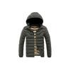 Lightweight Cotton Coat Men's Winter Solid Color Graphene Slim Fit Removable Hat Thickened Hooded Jacket Men