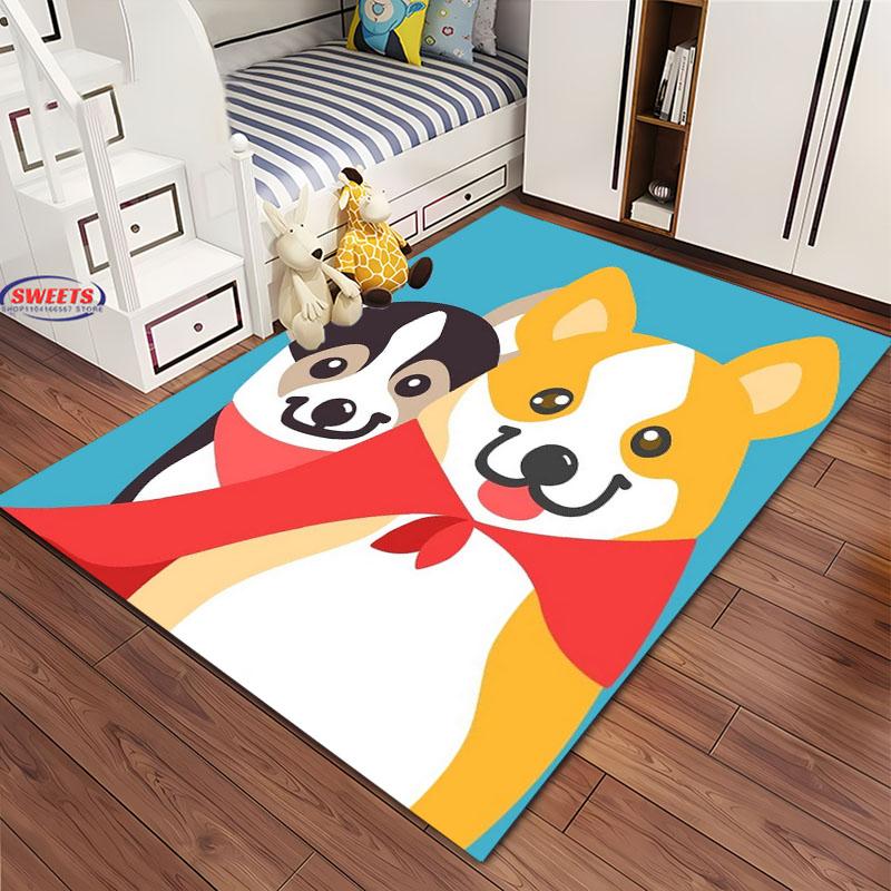 

Тема Животные Милый Пес Ковер Большой Площади для Дома Гостиная Детская Спальня Диван Придверный Коврик Кухня Напольный Коврик Противоскользящий Декоративный Коврик 40x60cm (16x24in)