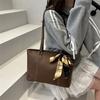 Niche Casual Tote Bag Simple Ins Solid Color Large-capacity Bag Women's Bag New Trendy Shoulder Bag Portable School Bag