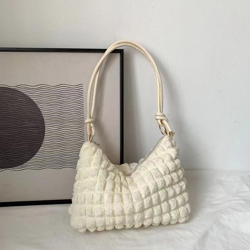 Yogodlns Femmes Tempérament Minimaliste Sac À Bandoulière Doux Plissé Sous Les Bras Sac Femmes Printemps Et Été Nouveau Sac À Bandoulière Petit Sac Carré