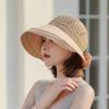 Anti-UV Knitted Bowknot Fisherman Hats Sunscreen Foldable Bucket Hat Panama Caps Basin Hats  Unisex