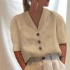 Casual Womens Shirt With 3d Print And V Neck For Streetwear Fashion