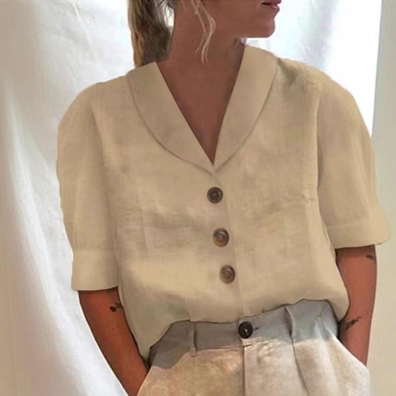 Casual Womens Shirt With 3d Print And V Neck For Streetwear Fashion