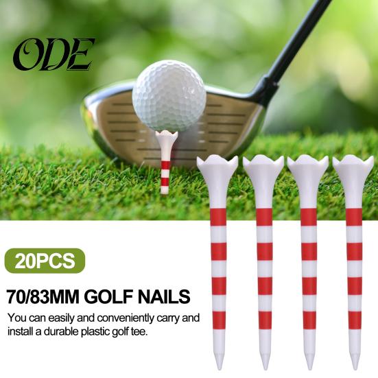 Golf Training Aid 20Pcs Tees High Stability Low Friction Unbreakable Supplies Simple Installation Short Tools Durable Plastic